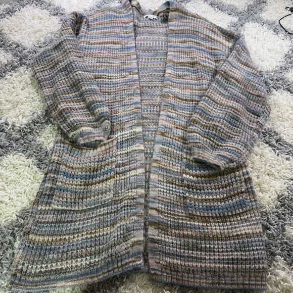 American Eagle Open Front Cardigan Sweater Size S Multicolor Long Sleeve - Picture 1 of 6